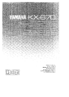 Yamaha KX-670 - Owners Manual 
